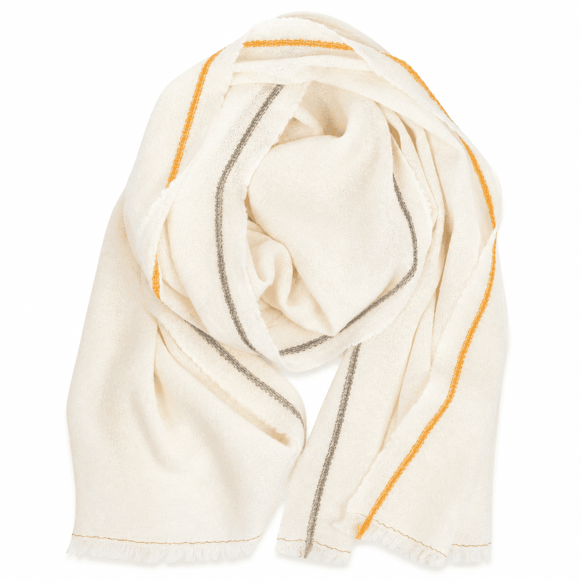 Merino Wool Blend Scarf – Fine Stripe