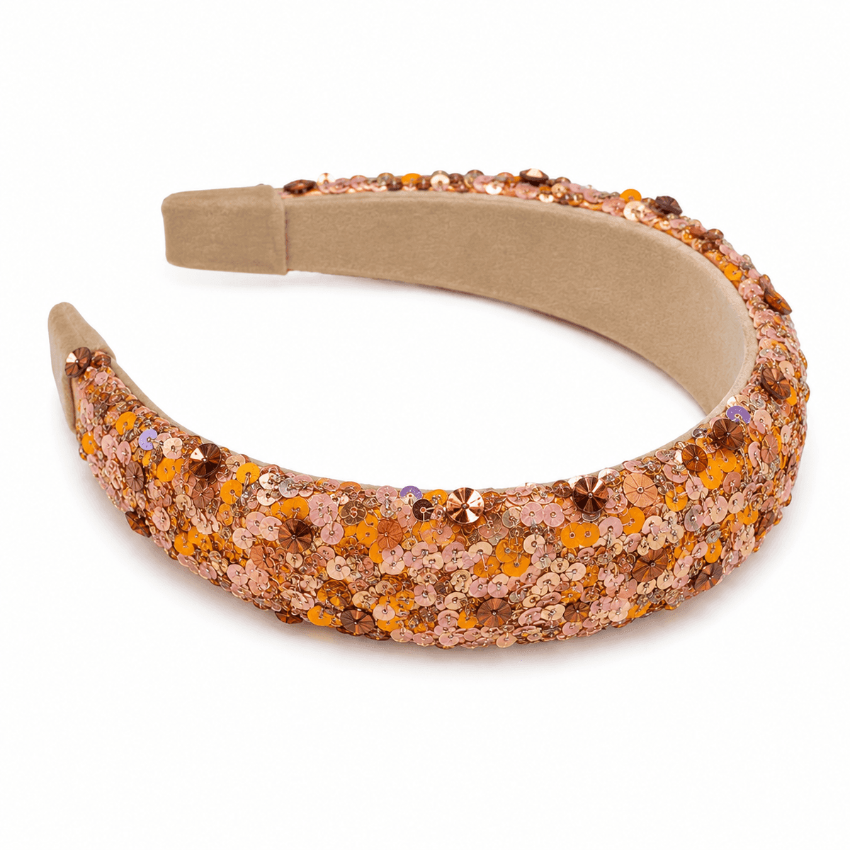 Rose Gold Blossom Sequin Headband
