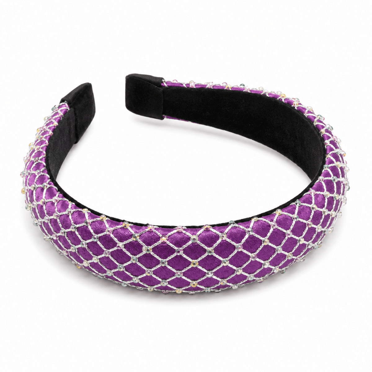 Amethyst Lattice Beaded Headband