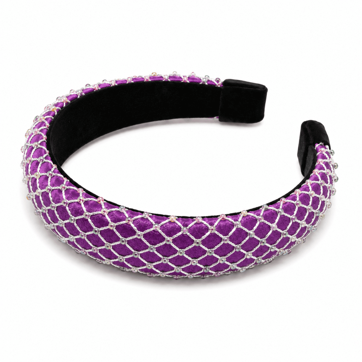 Amethyst Lattice Beaded Headband