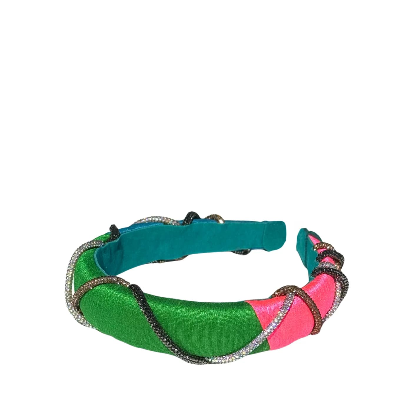 Luxe Spiral Embellished Satin Headband