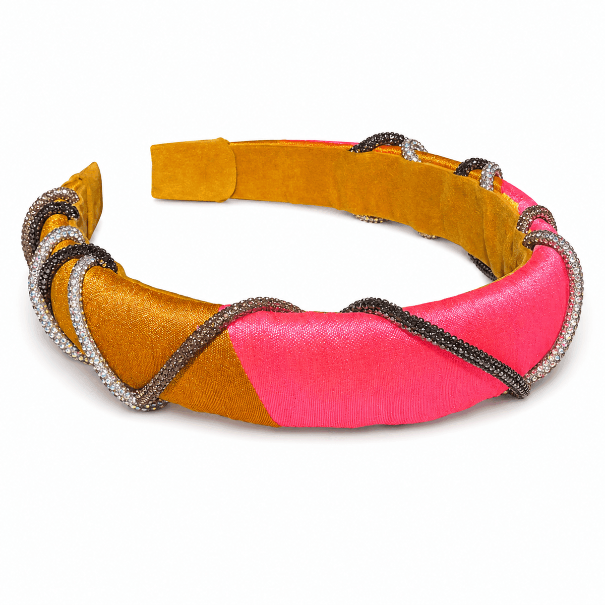 Luxe Papaya Twist Embellished Headband