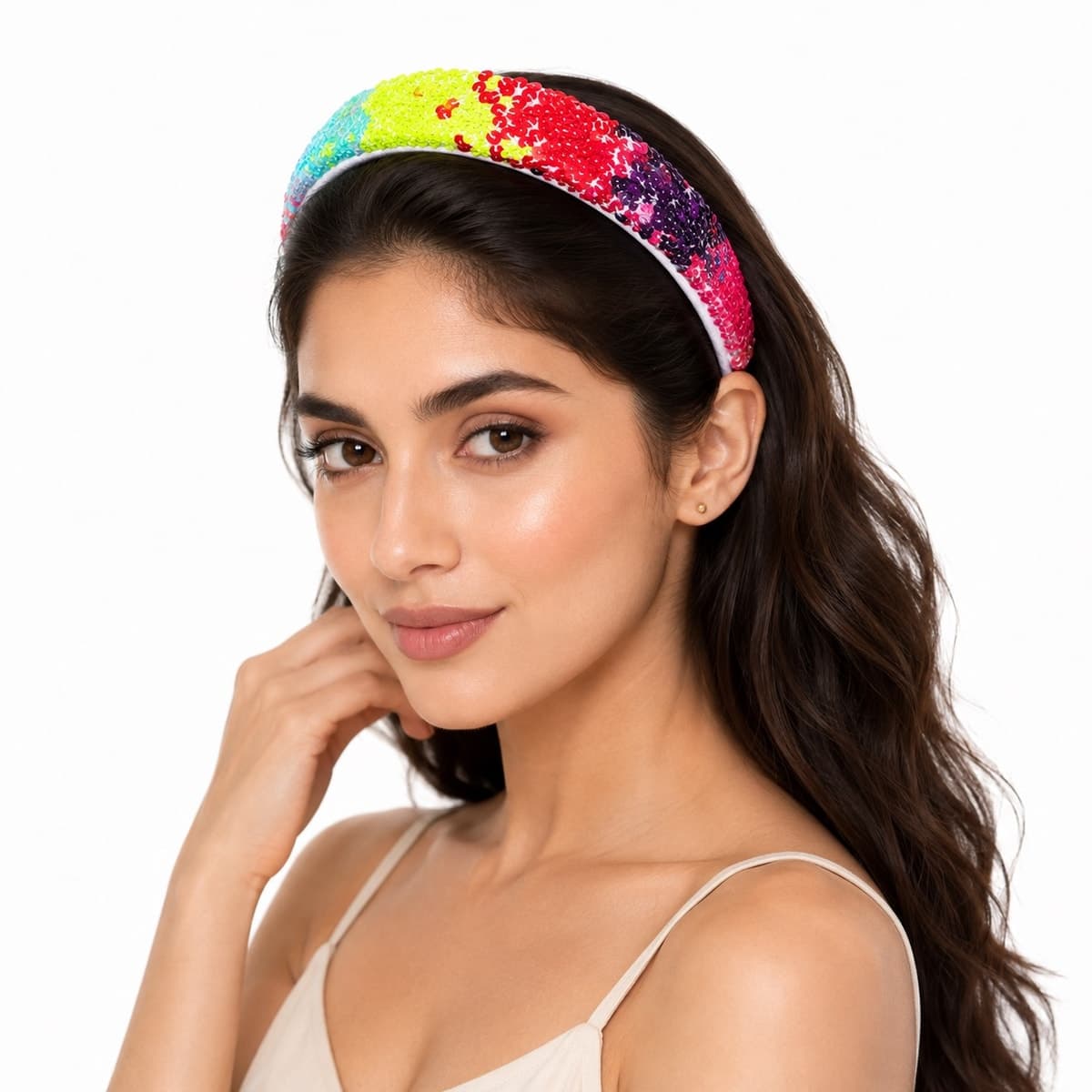 Prismara Hand-Embroidered Sequin Luxury Headband
