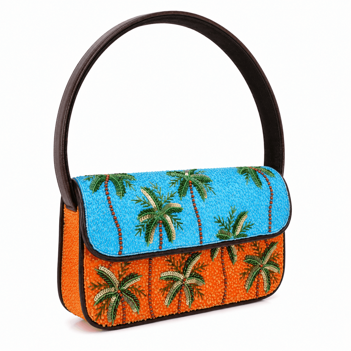 Palm Escape Beaded Handbag