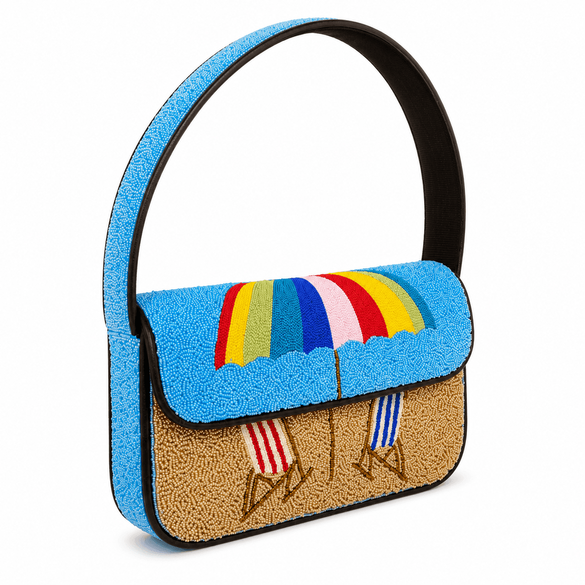 Rainbow Shore Beaded Handbag