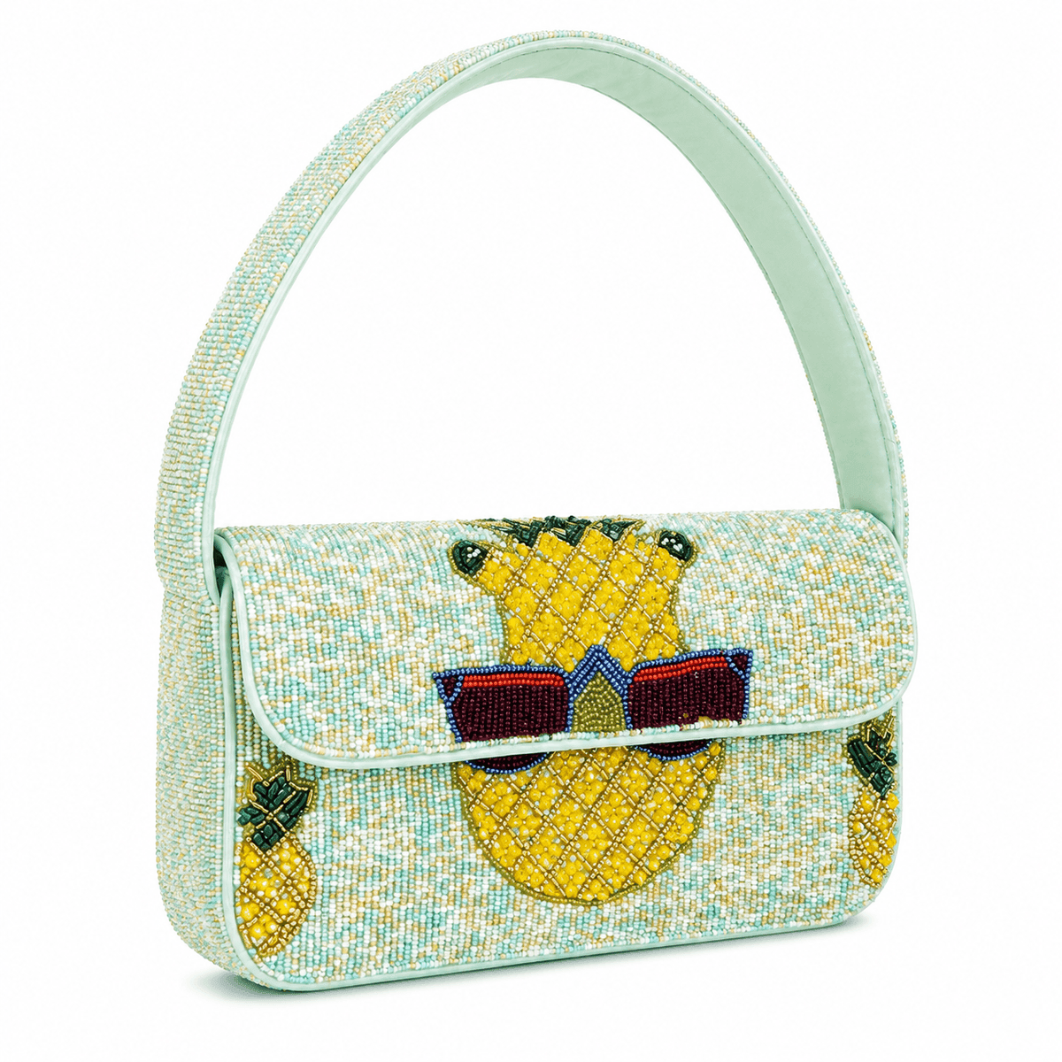 Pineapple Paradise Beaded Handbag