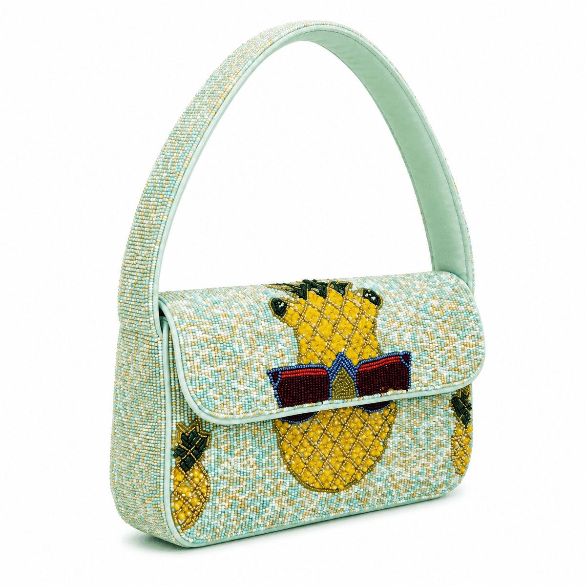 Pineapple Paradise Beaded Handbag