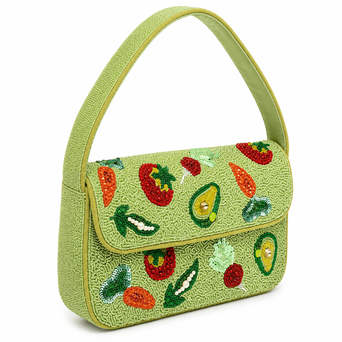 Garden Harvest Beaded Handbag