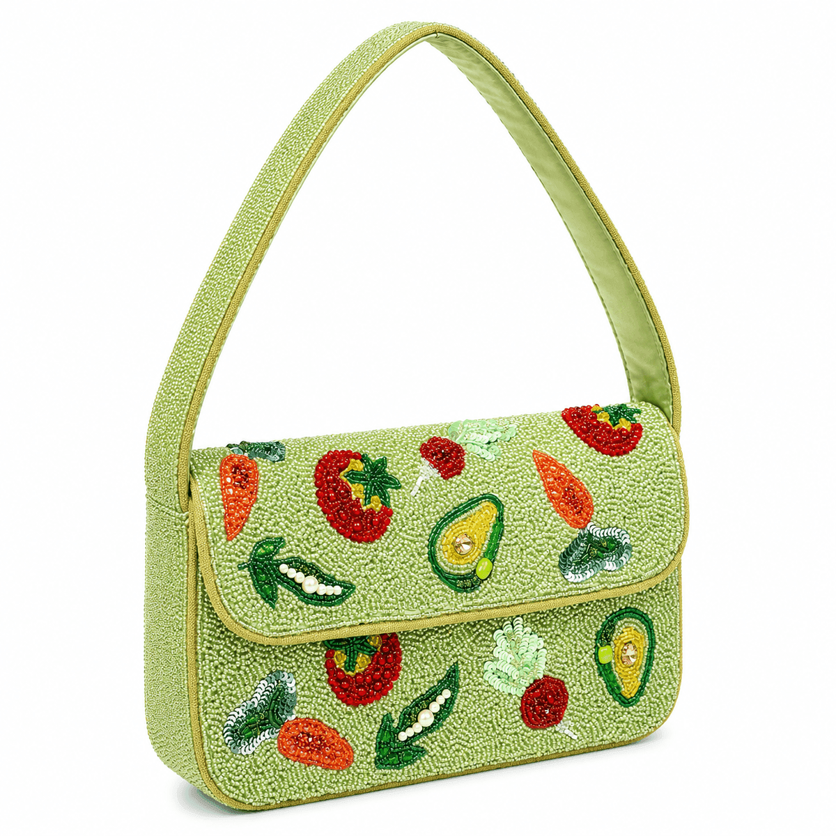 Garden Harvest Beaded Handbag