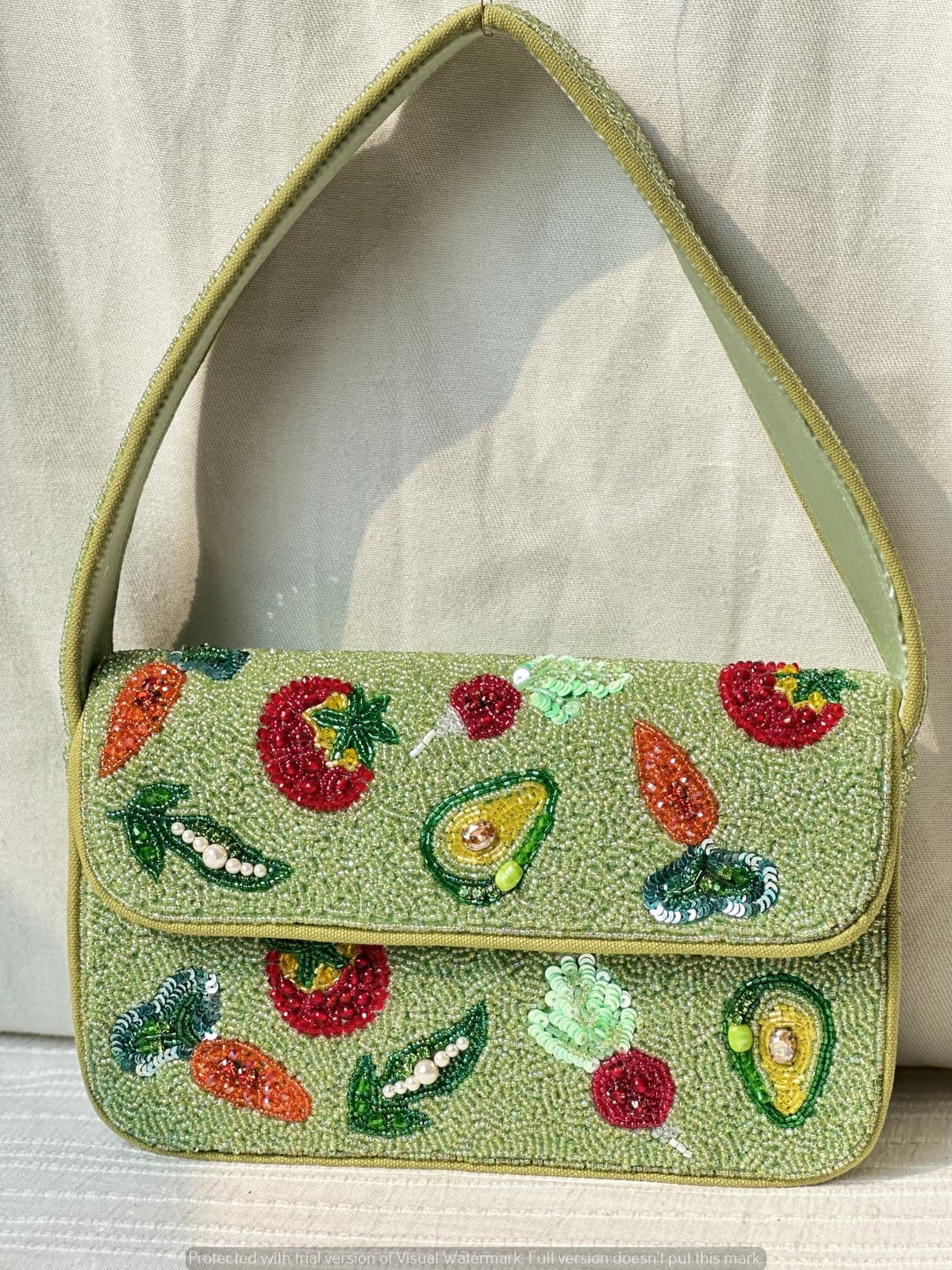 Garden Harvest Beaded Handbag