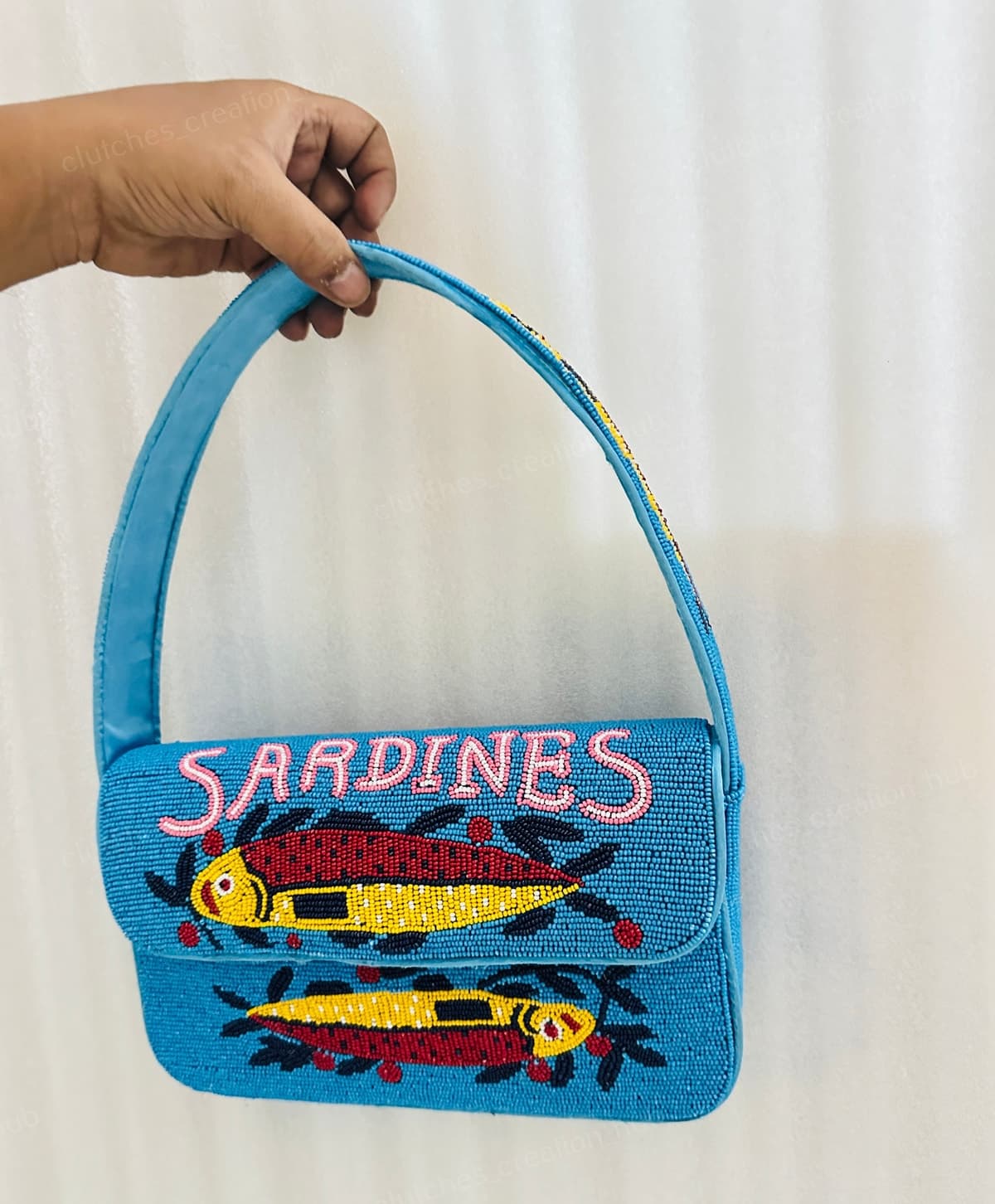 Sardine Sea Beaded Handbag