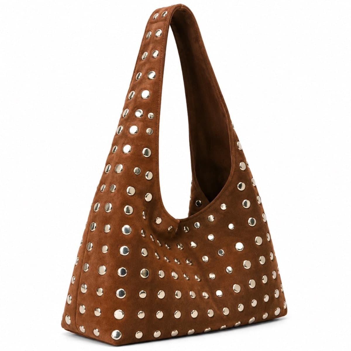Icon Midi Studded Suede Leather Bag