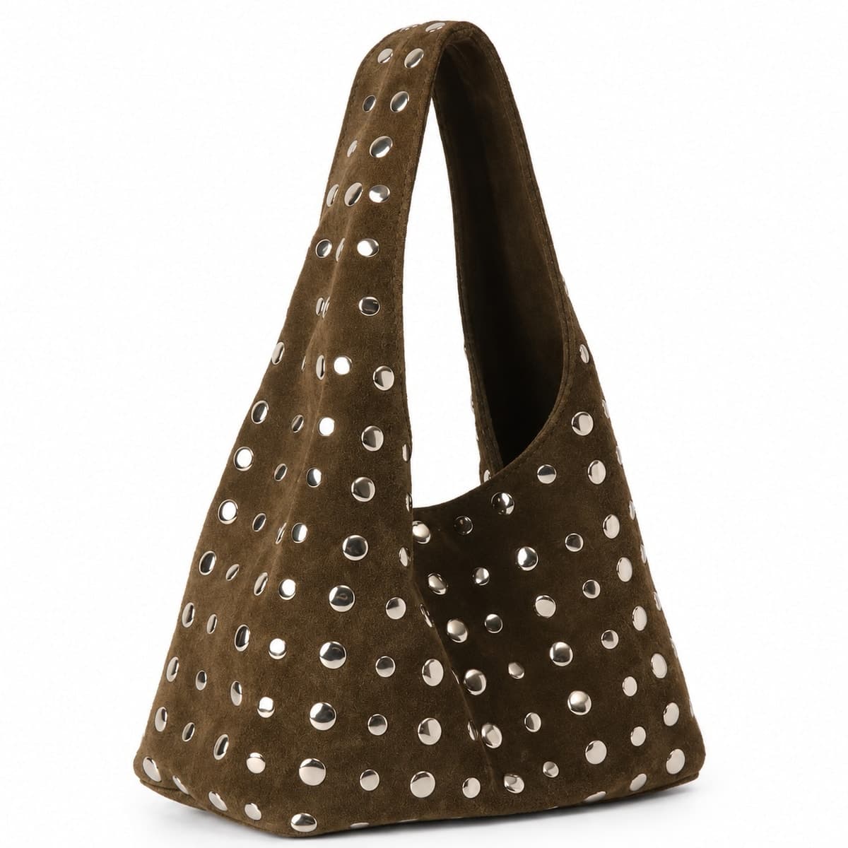 Icon Midi Studded Suede Leather Bag