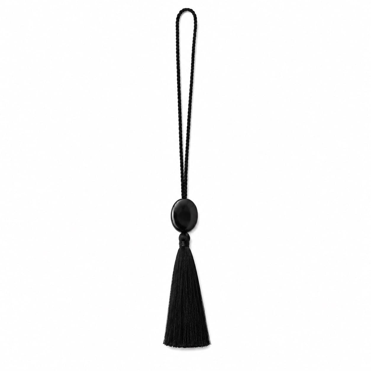 Noir Luxe Tassel Pendant Necklace