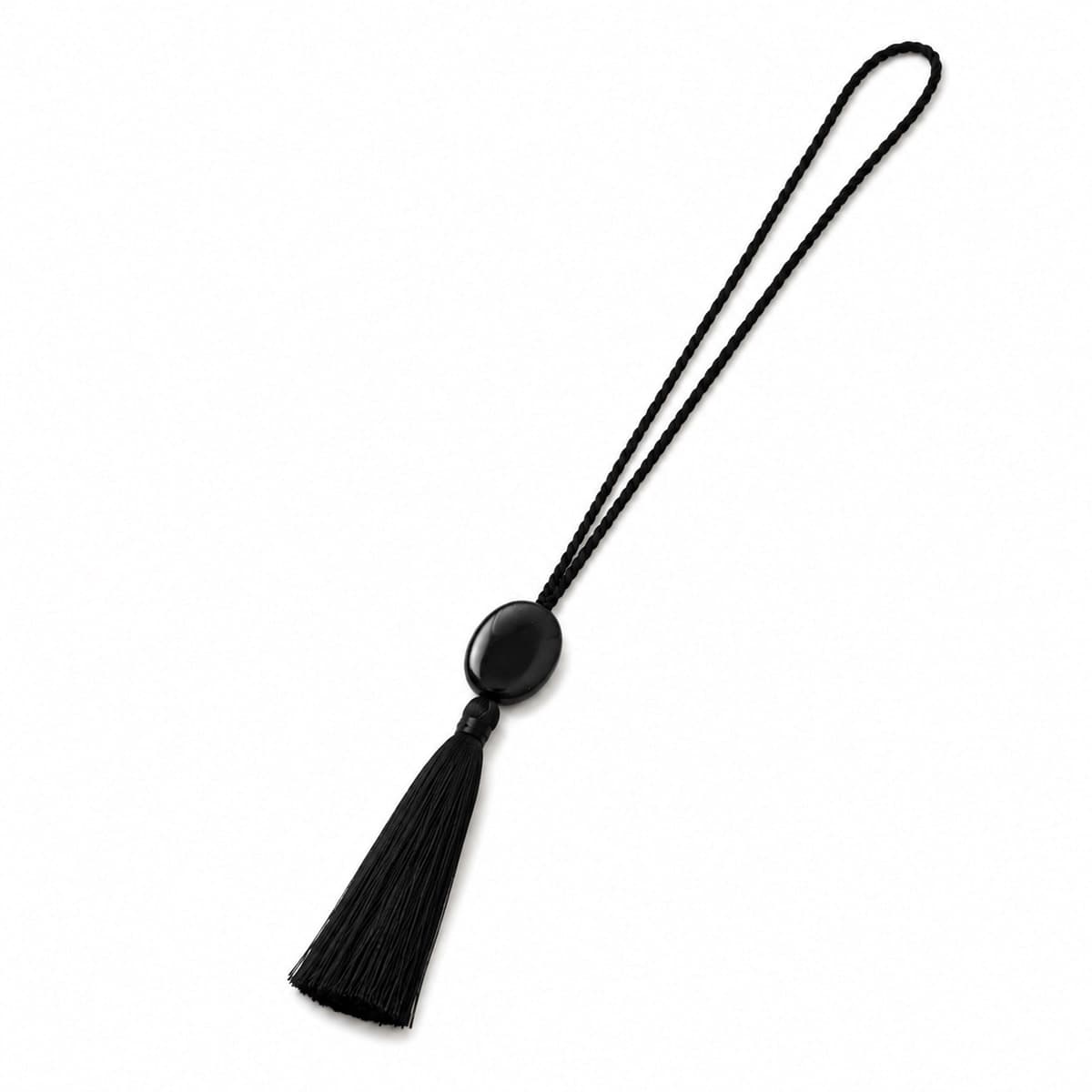 Noir Luxe Tassel Pendant Necklace