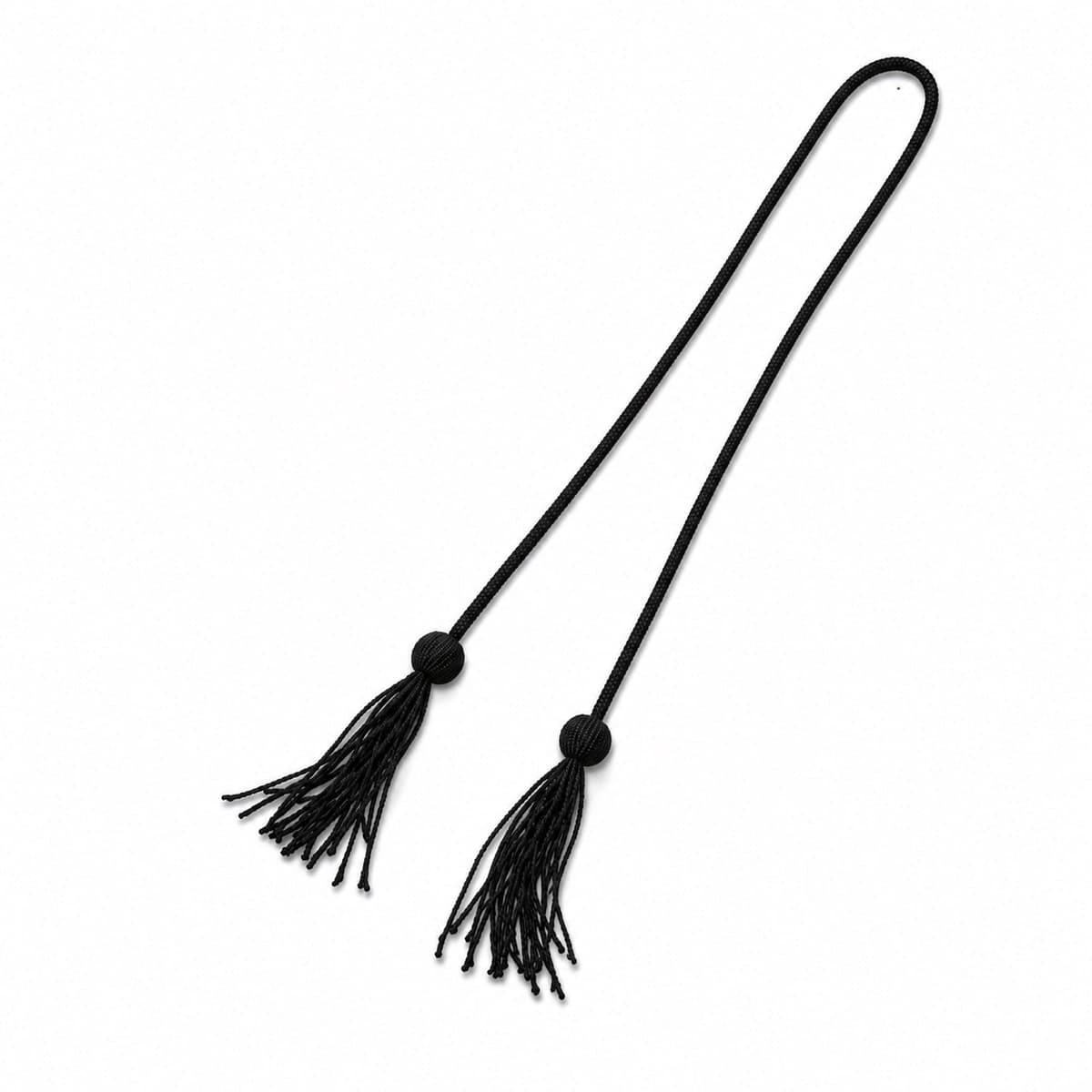 Noir Black Tassel Long Necklace