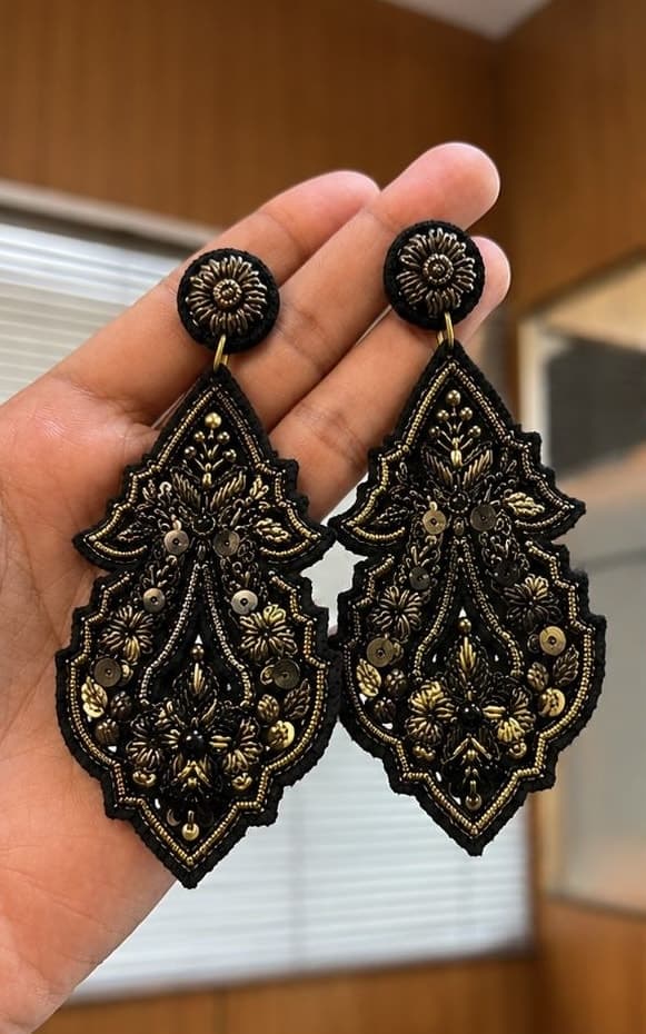 Regal Zardosi Heritage Drop Earrings