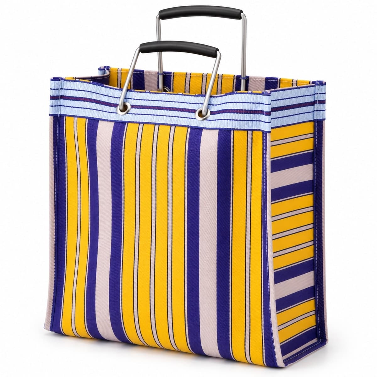 Striped Recycled Nylon Utility Tote
