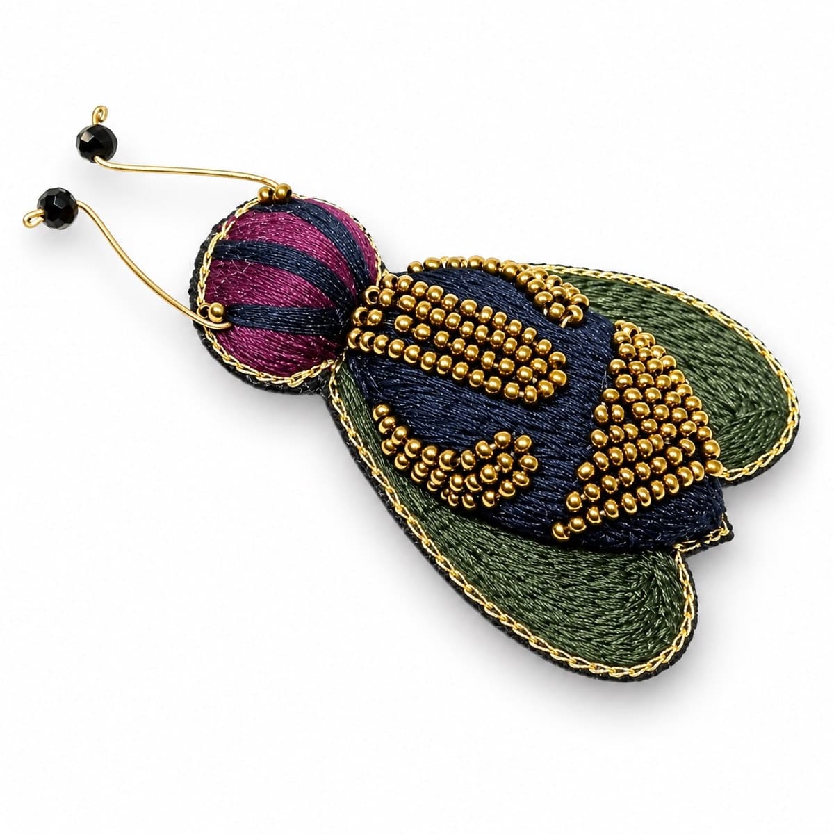 Emerald Noir Beetle Brooch