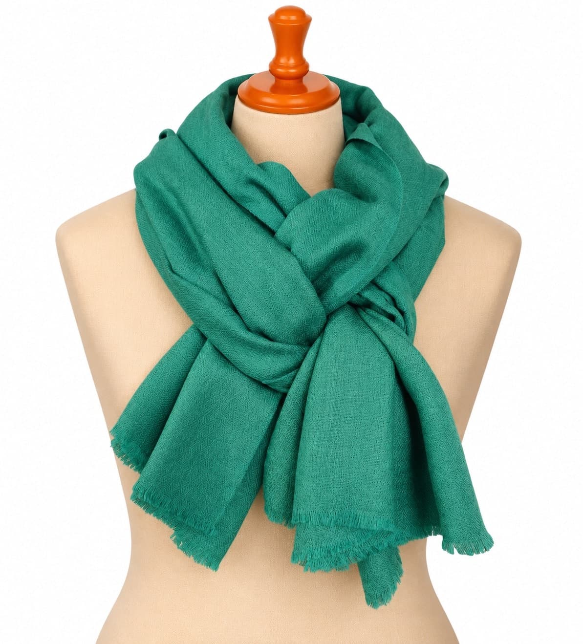 Teal Green Luxe Woven Scarf