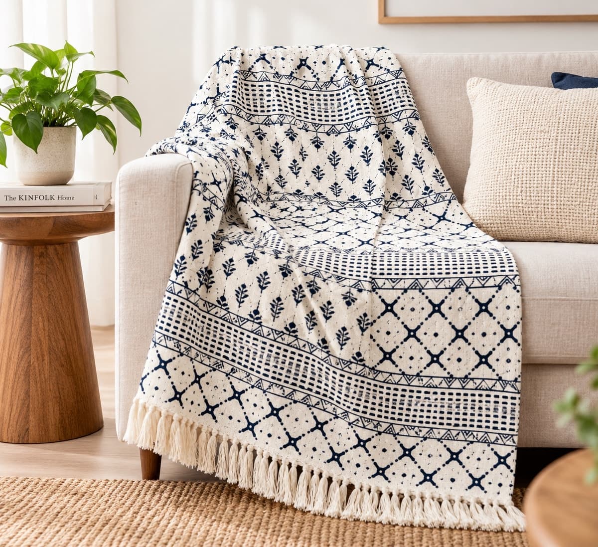 Indigo Heritage Cotton Throw