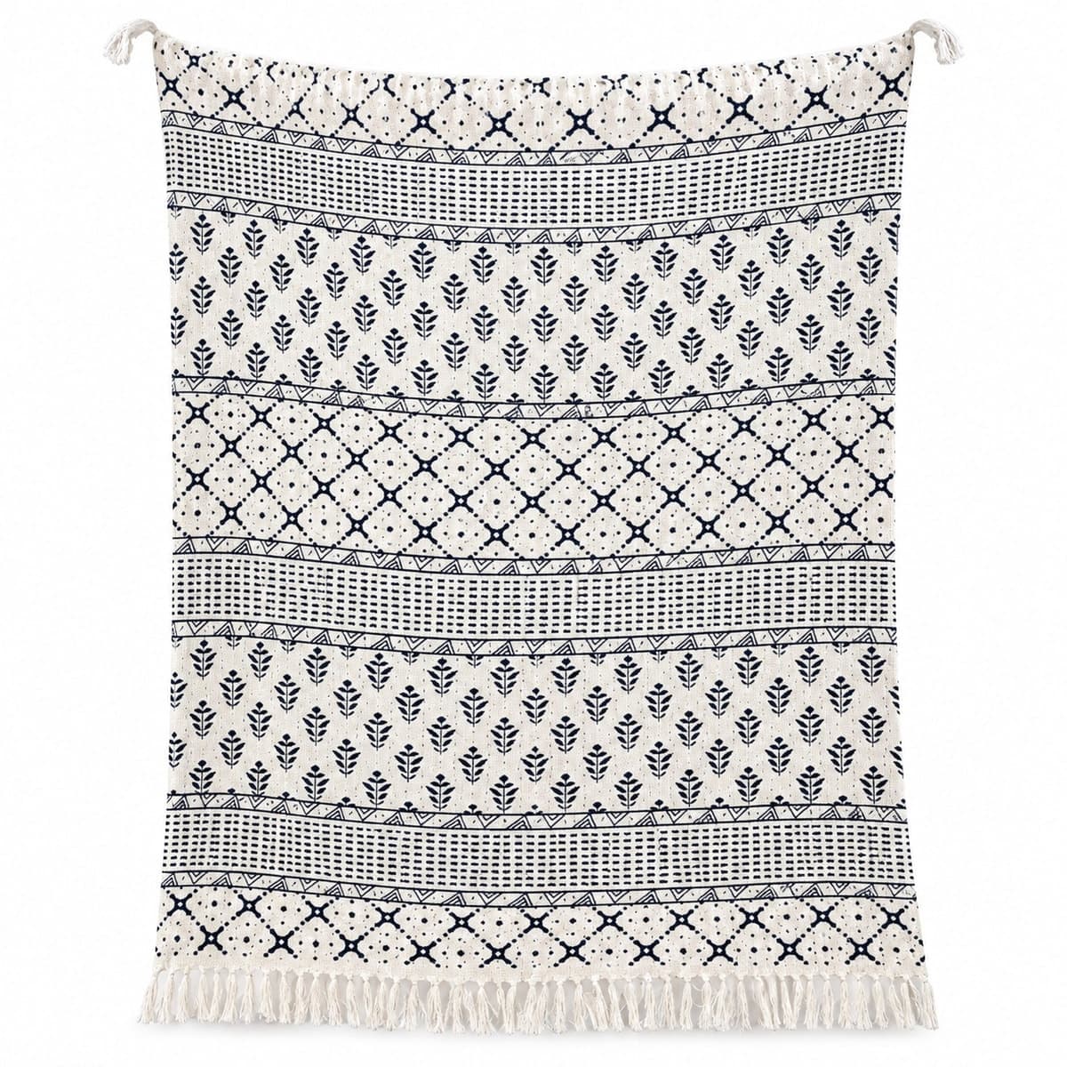Indigo Heritage Cotton Throw