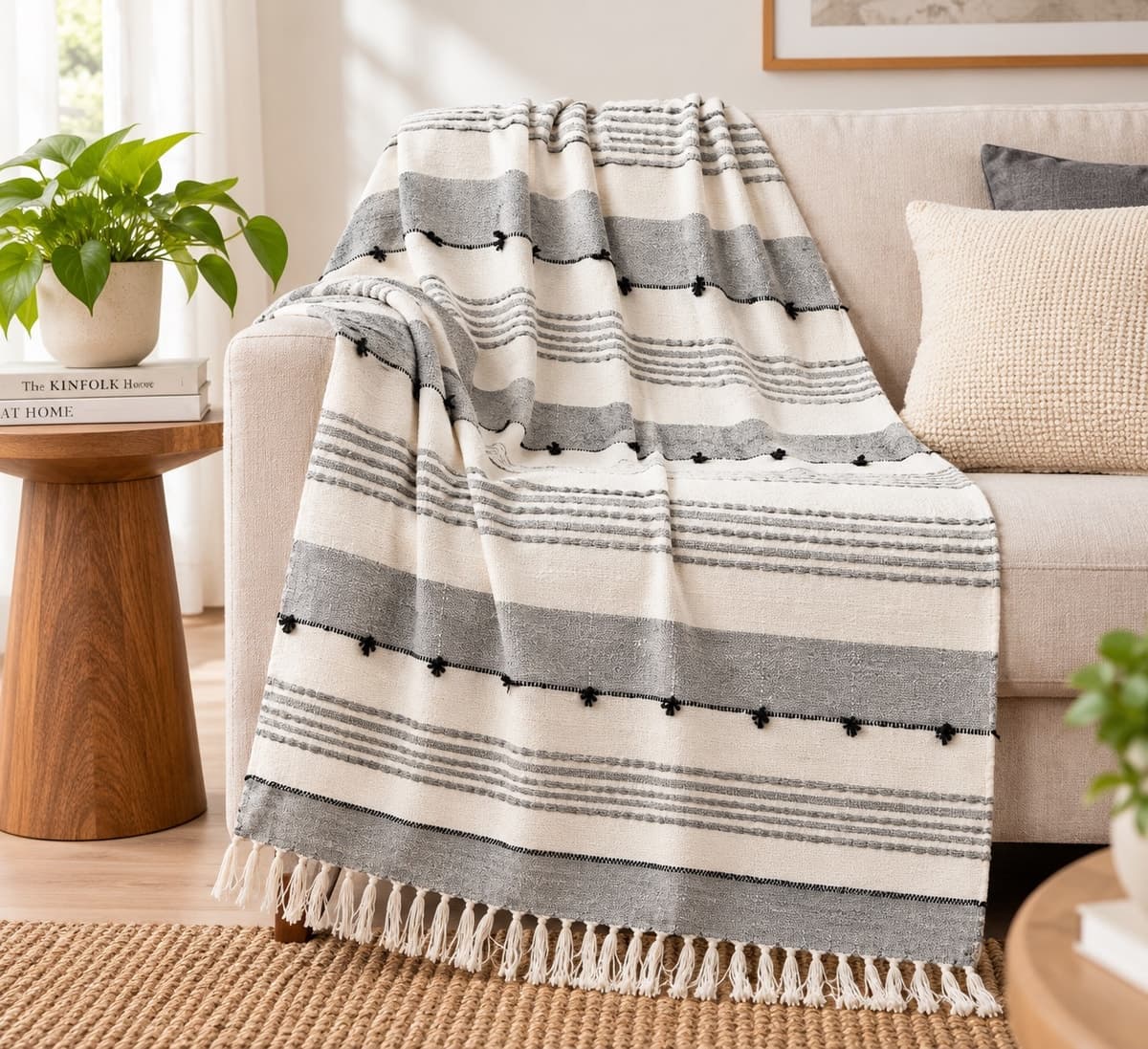 Heritage Stripe Cotton Woven Throw
