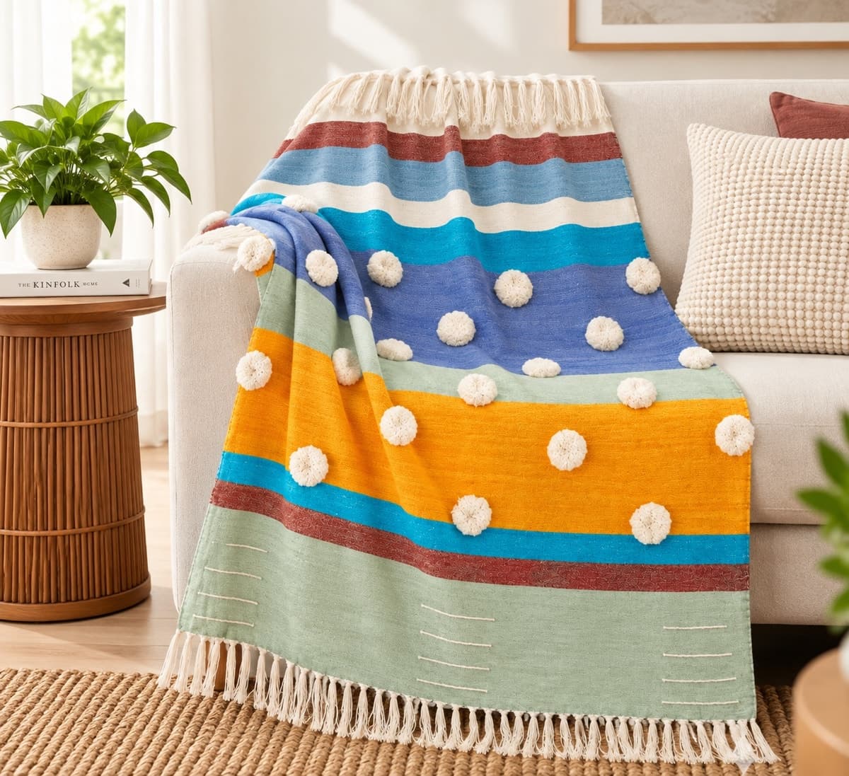 Coastal Harvest Cotton Throw