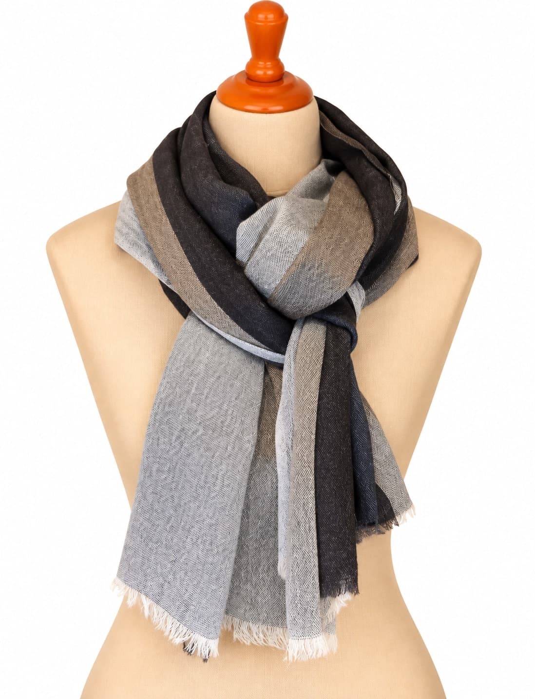 Kashmir Rose Lavender Merino Silk Scarf
