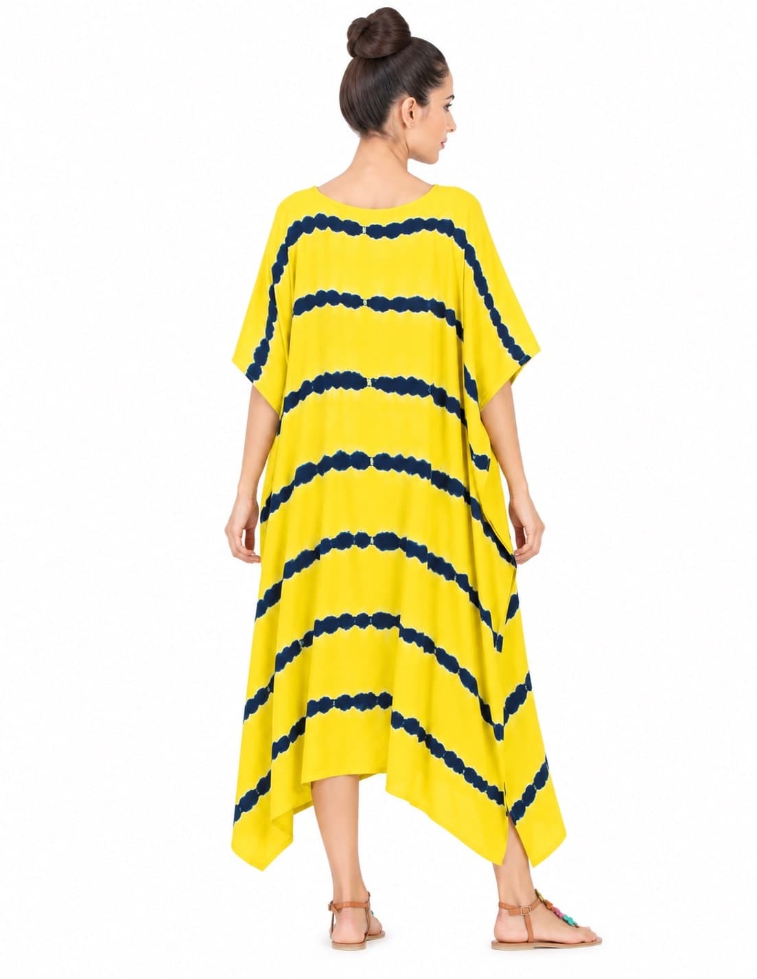 Sunray Indigo Tie-Dye Kaftan