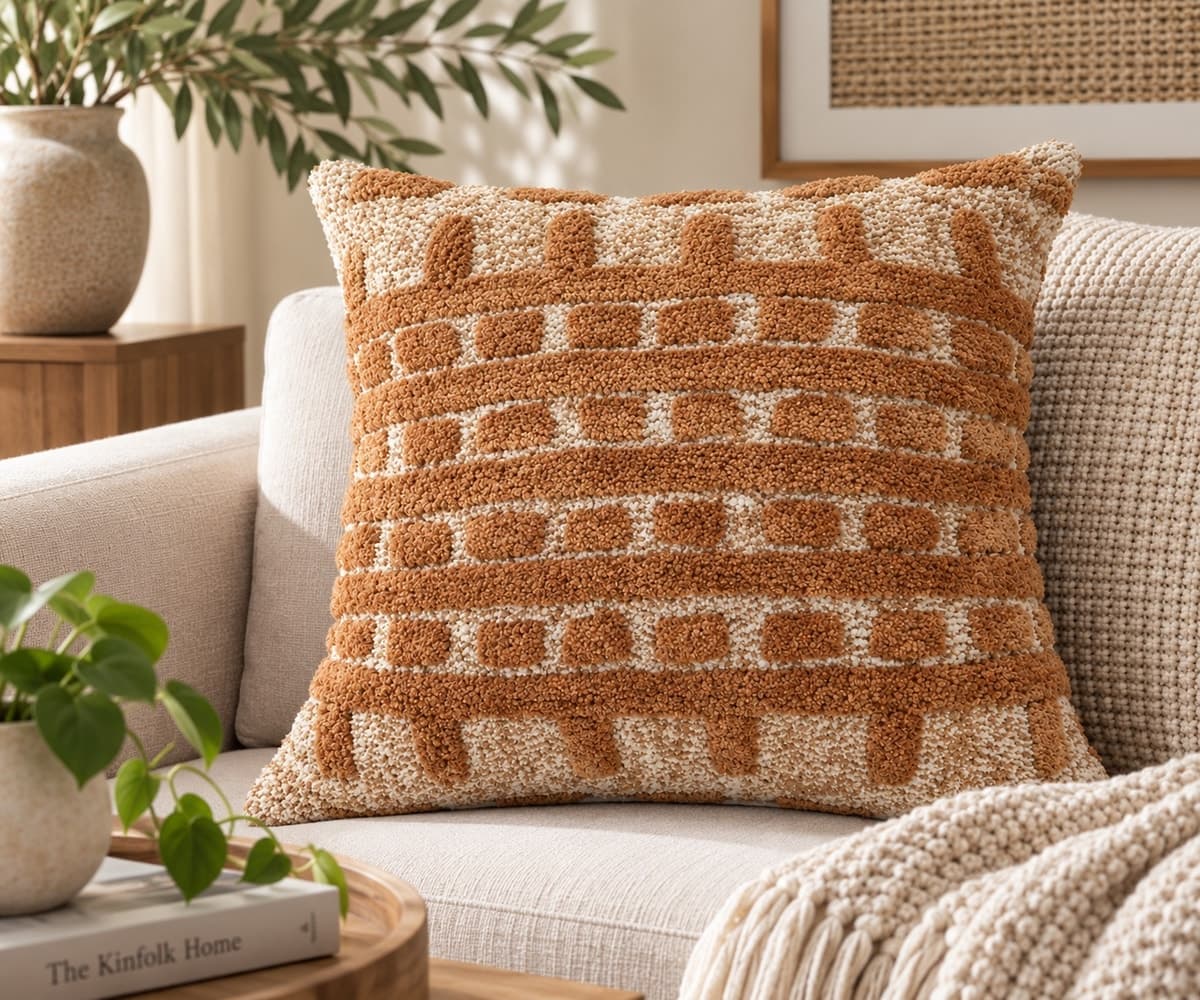 Desert Weave Tufted Cushion