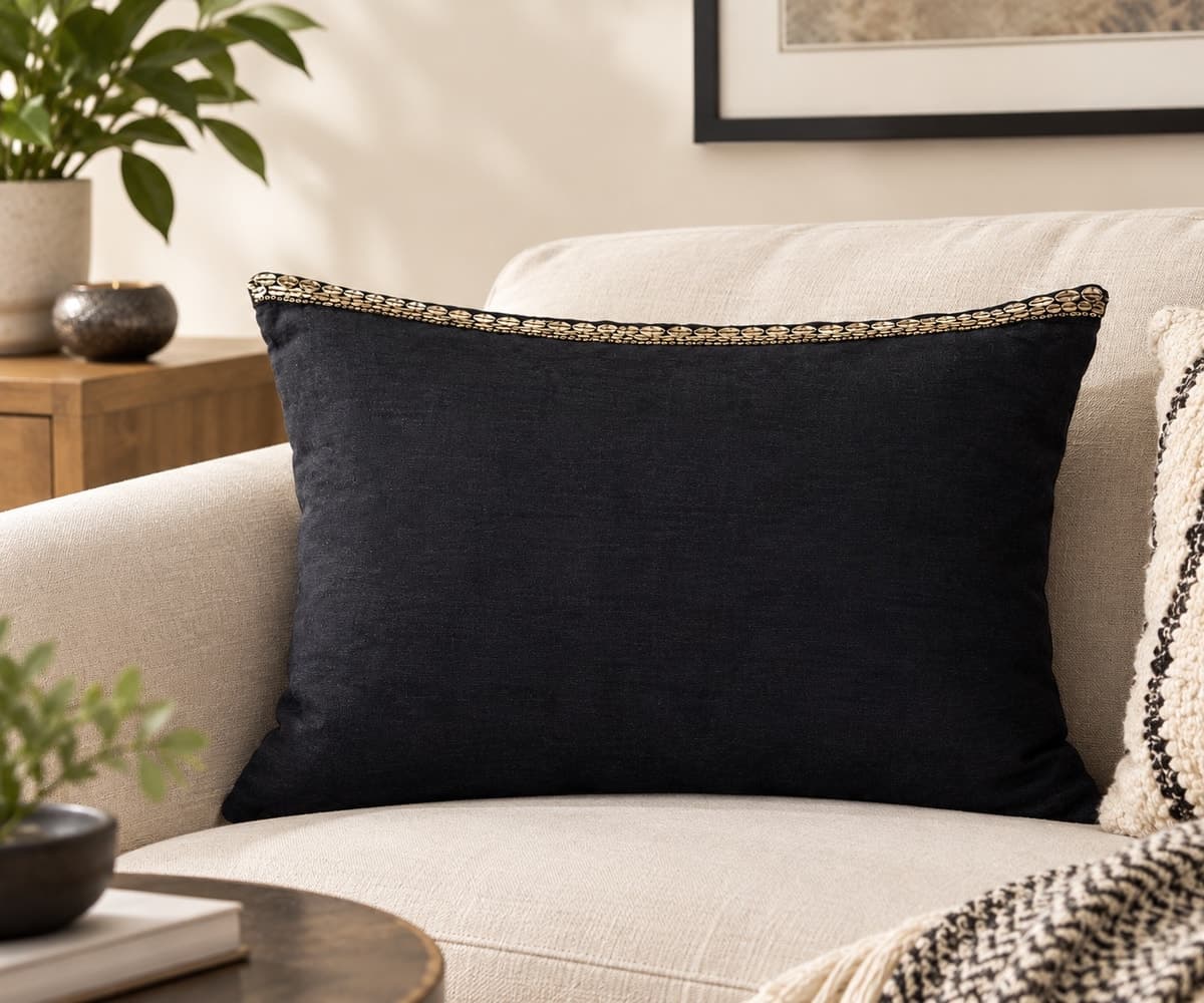 Linen Sequin Luxe Cushion Cover