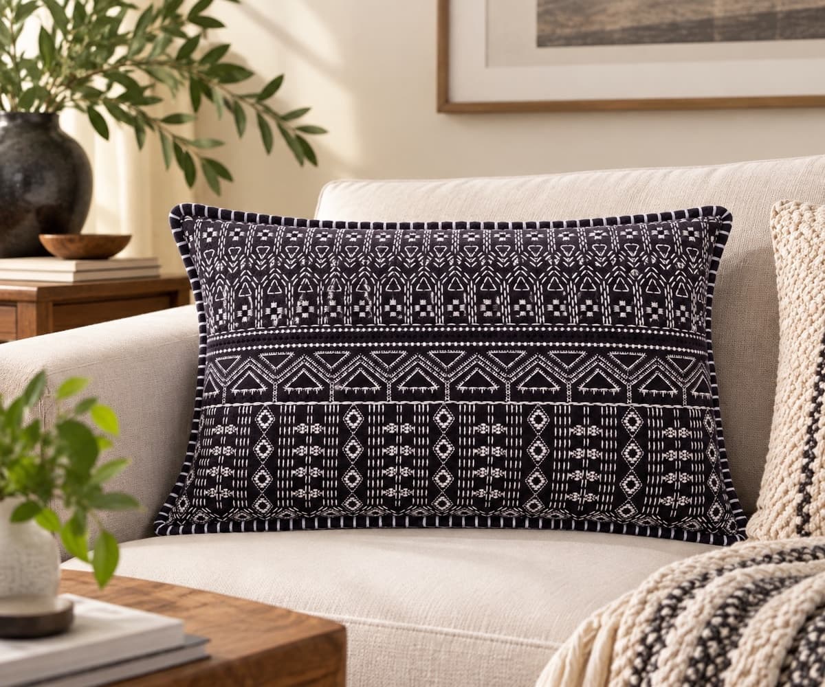 Midnight Heritage Velvet Cushion Cover