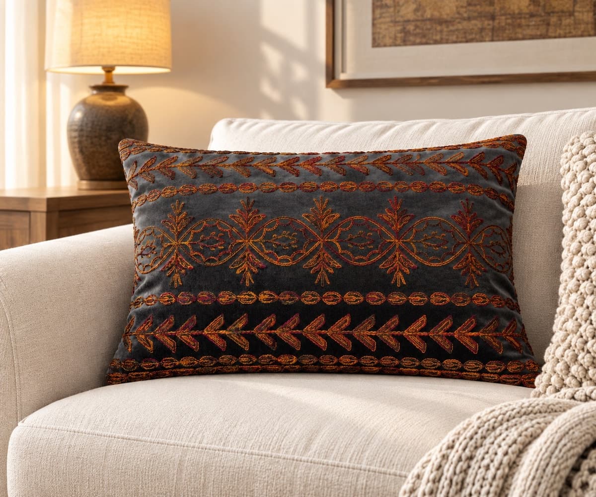 Ember Heritage Velvet Cushion Cover