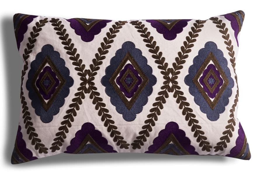 Indigo Heritage Embroidered Cushion Cover