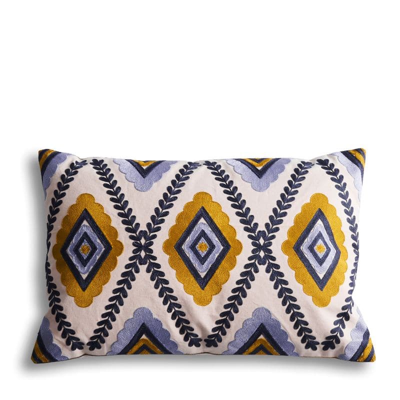 Golden Indigo Heritage Cushion Cover