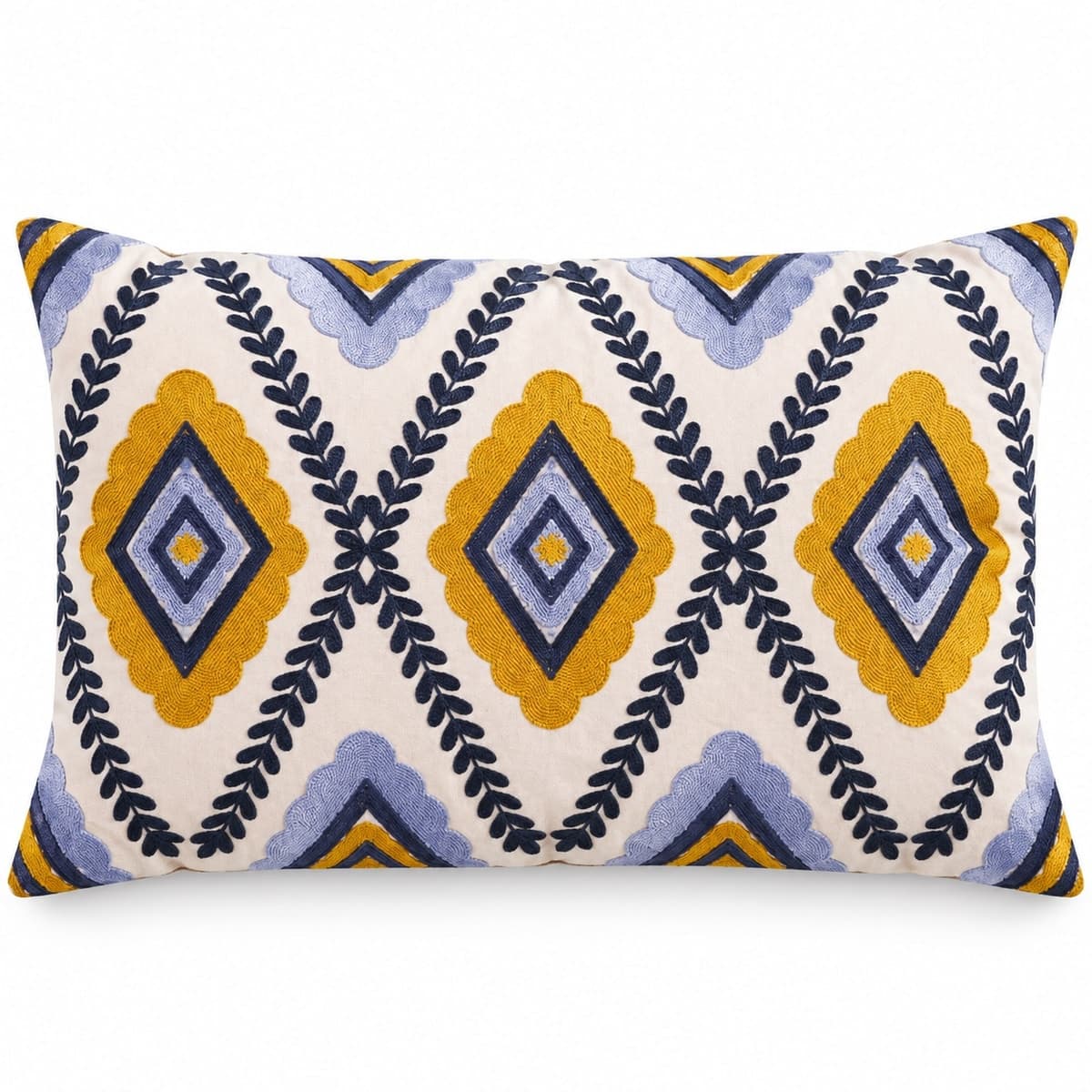 Golden Indigo Heritage Cushion Cover
