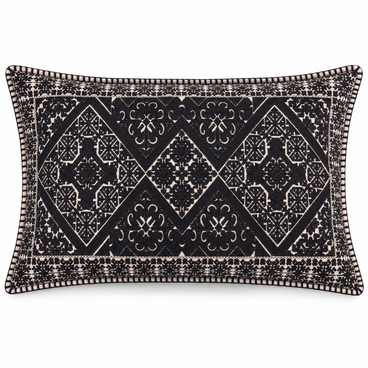 Midnight Heritage Linen Cushion Cover