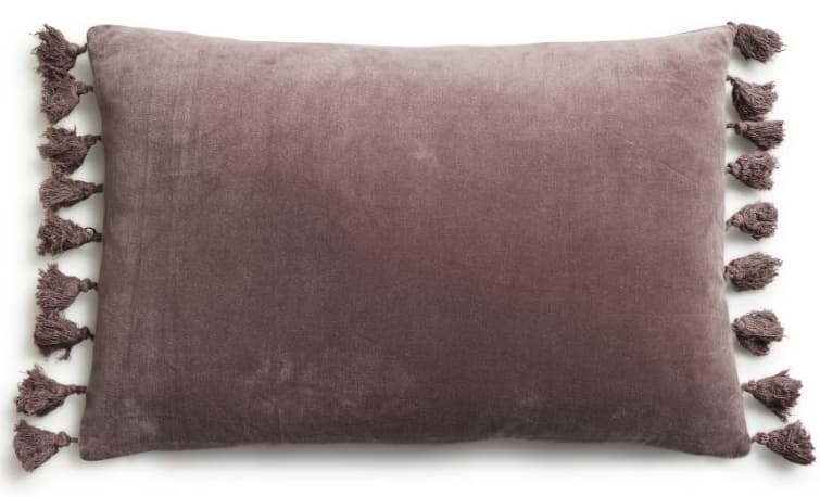 Amber Luxe Velvet Tassel Cushion Cover