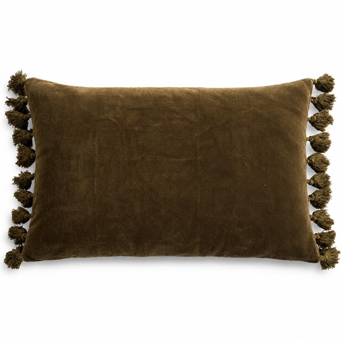 Amber Luxe Velvet Tassel Cushion Cover