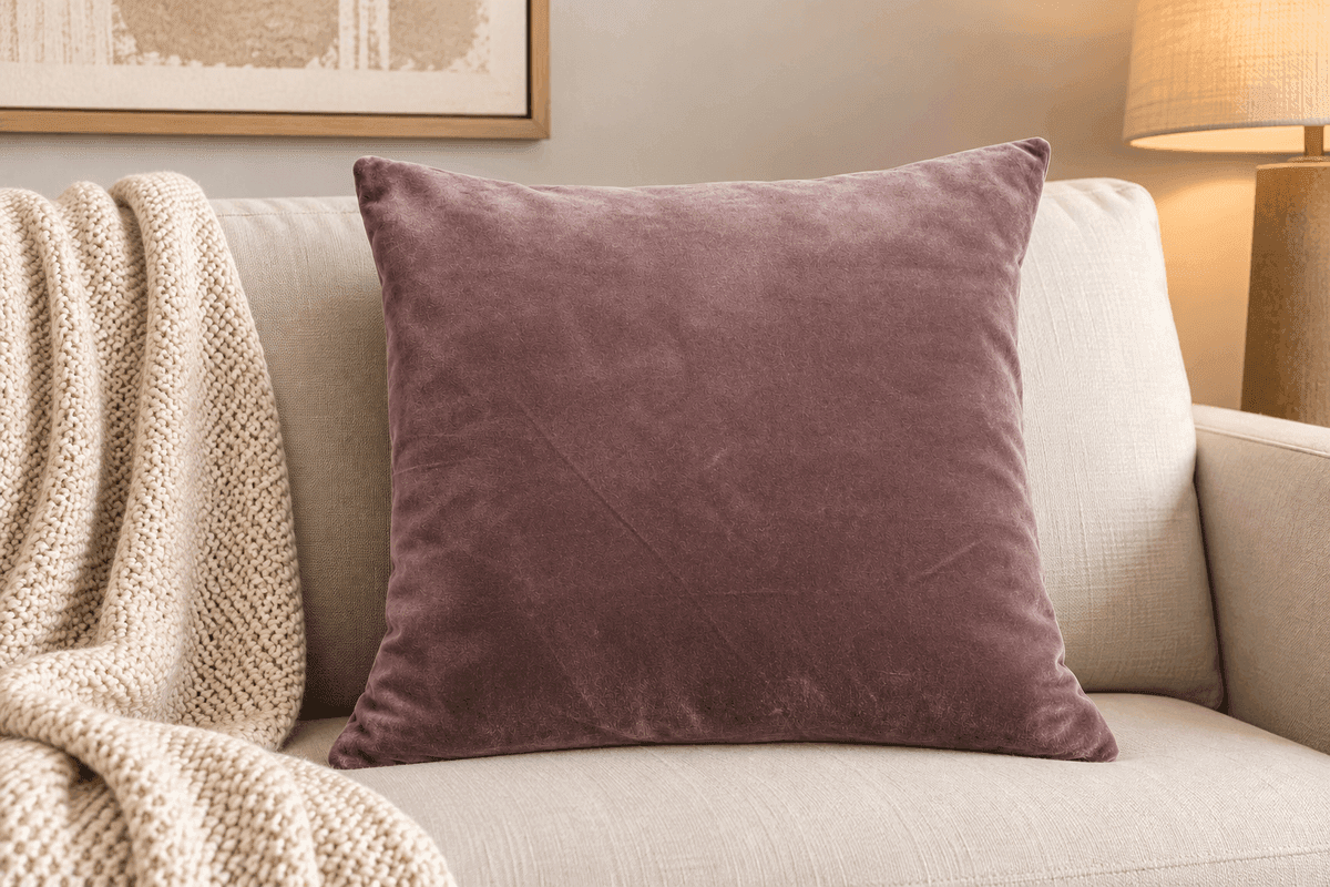 Rosewood Velvet Cushion Cover