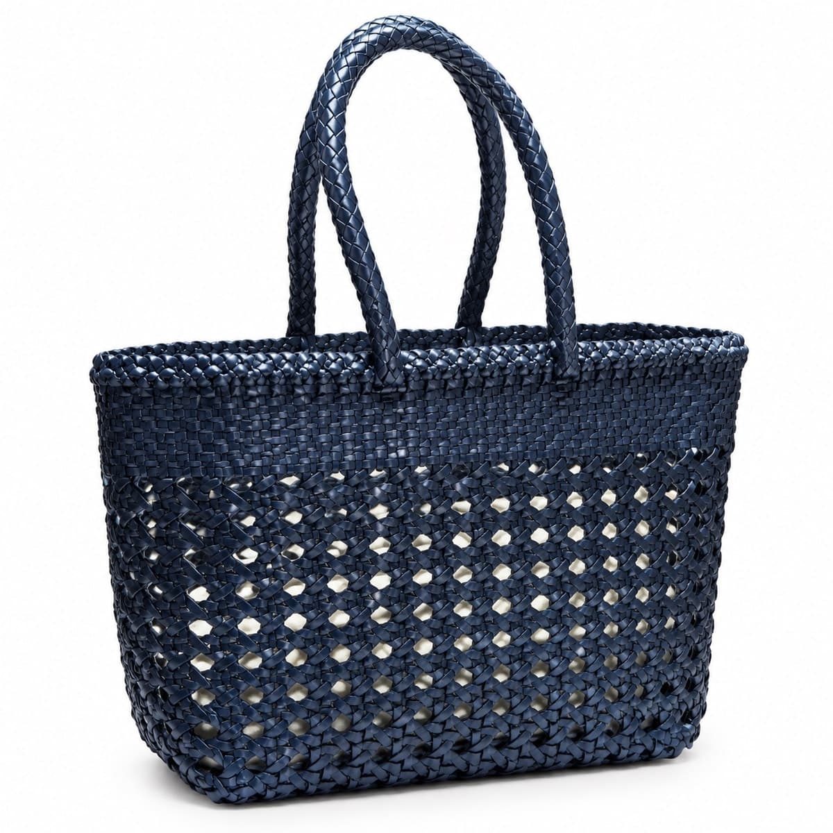 Bucket Weave Genuine Leather Bag