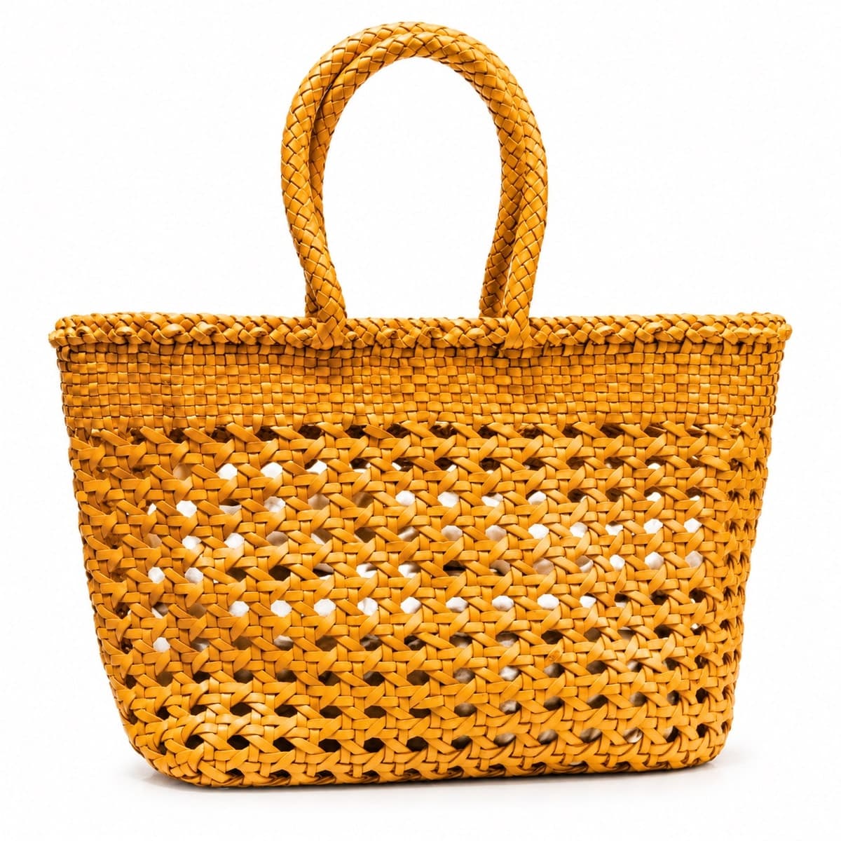 Bucket Weave Genuine Leather Bag