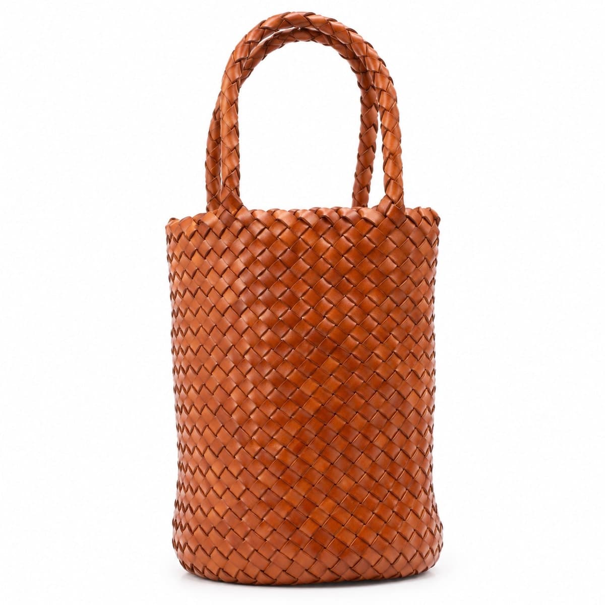 BALLY Handwoven Genuine Leather Bucket Bag