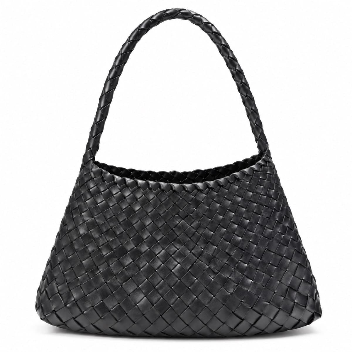 GAIA Handwoven Genuine Leather Single Handle Bag