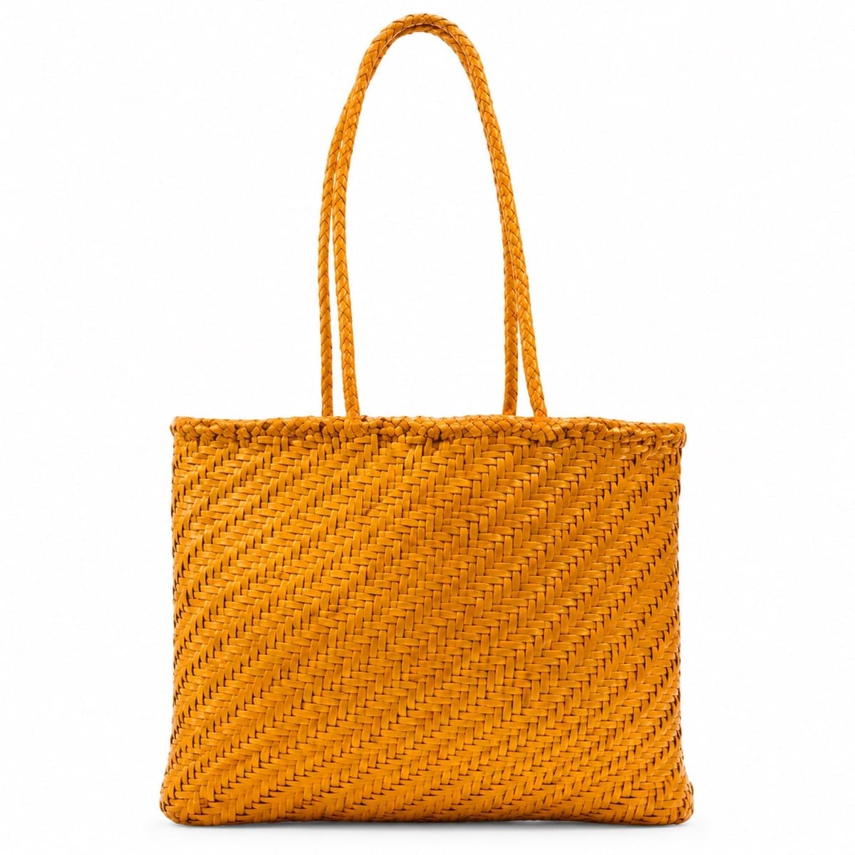 SOLARA Handwoven Genuine Leather Tote Bag