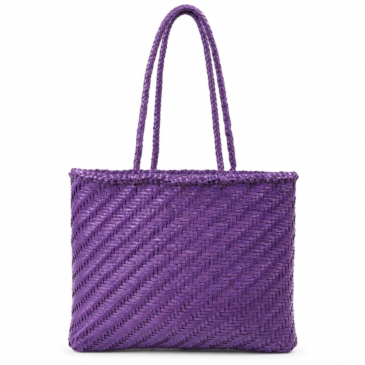 SOLARA Handwoven Genuine Leather Tote Bag