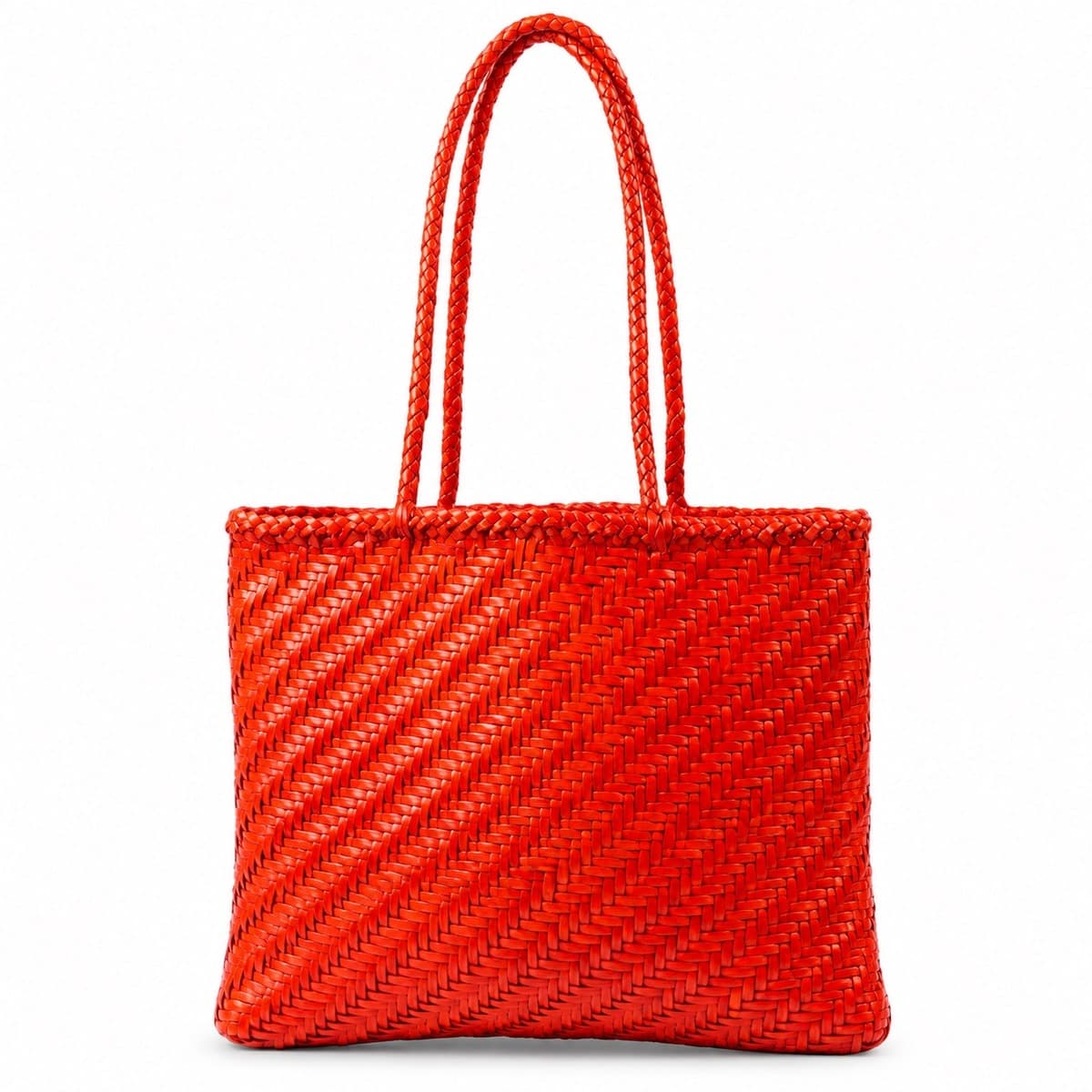 SOLARA Handwoven Genuine Leather Tote Bag