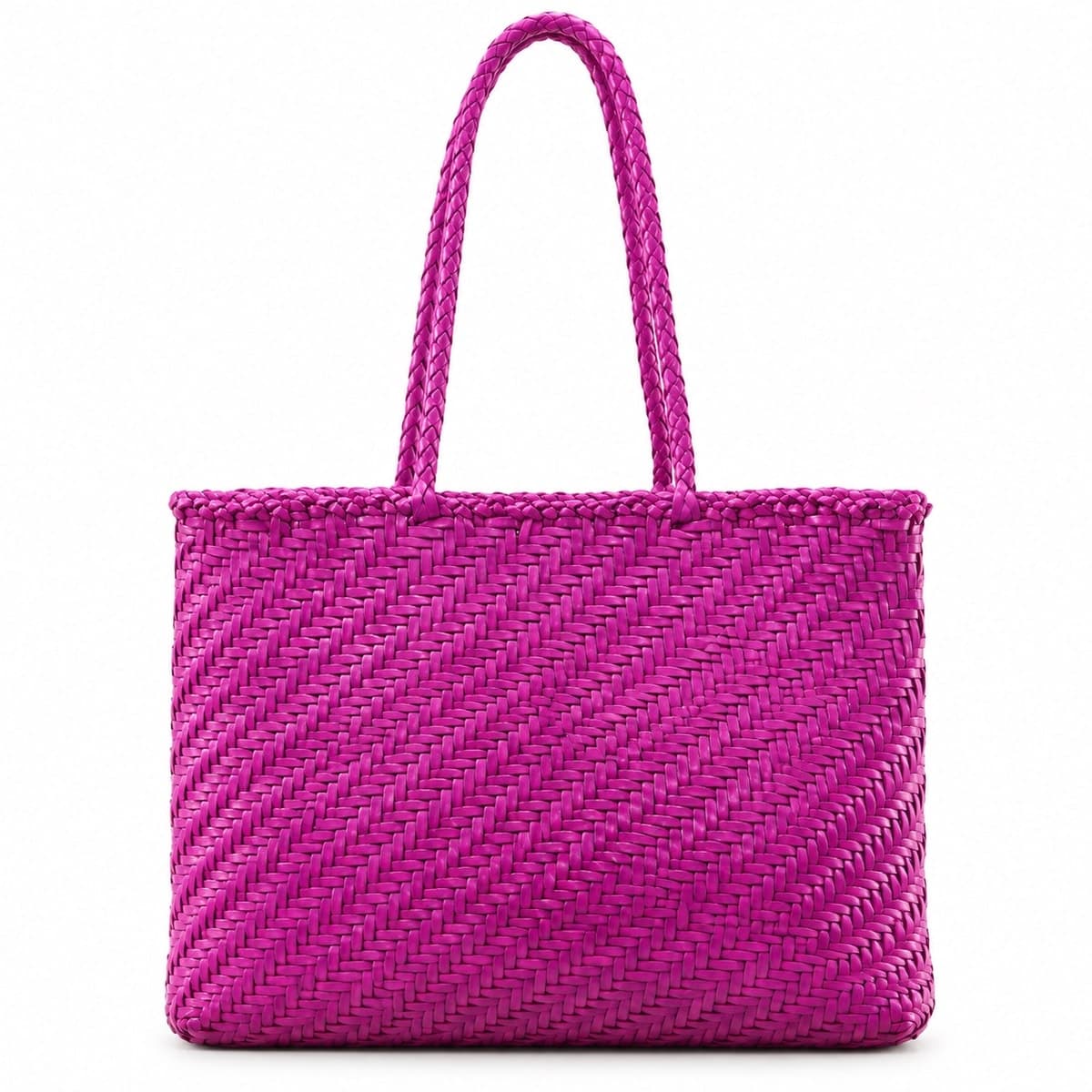 SOLARA Handwoven Genuine Leather Tote Bag