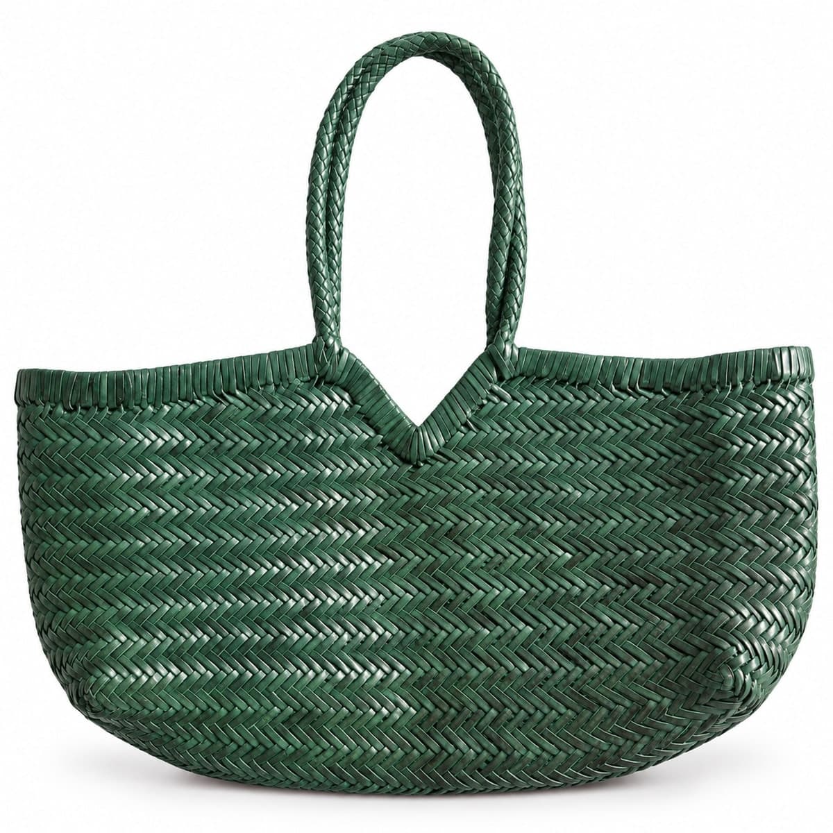 Emerald Herringbone Artisan Tote - Copy